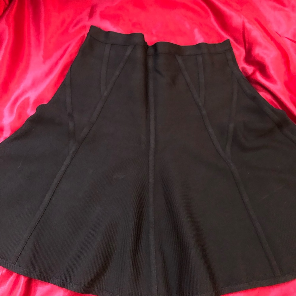 Herve Leger Black Midi Skirt